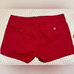 Red chino shorts -size 6-8